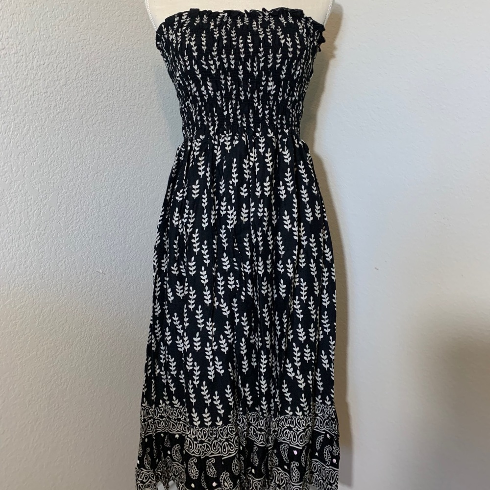 Soaked strapless sundress sequin detail on bottom